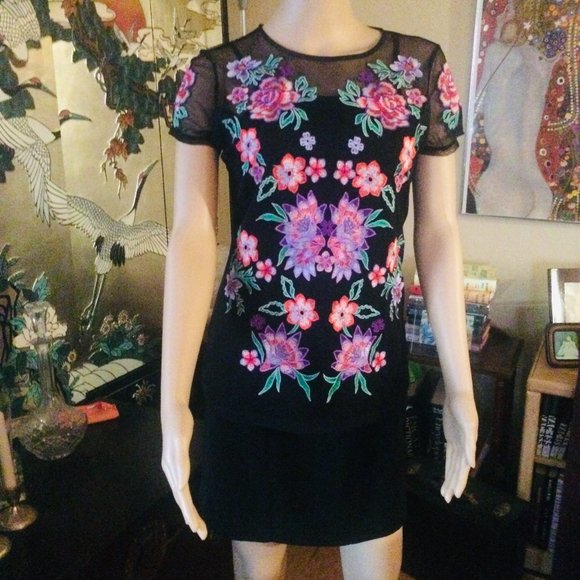 I.N.C. Sheer Embroidery Top - Picture 3 of 8